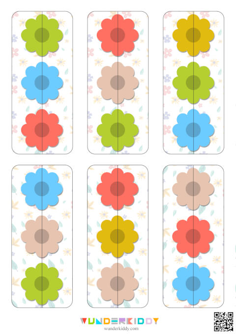Дидактическая игра «Цветочные половинки» - Изображение 5