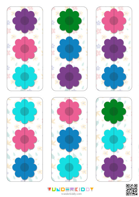 Дидактическая игра «Цветочные половинки» - Изображение 6