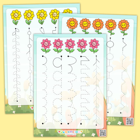 Spring Line Tracing Activity Sheets - Image 2