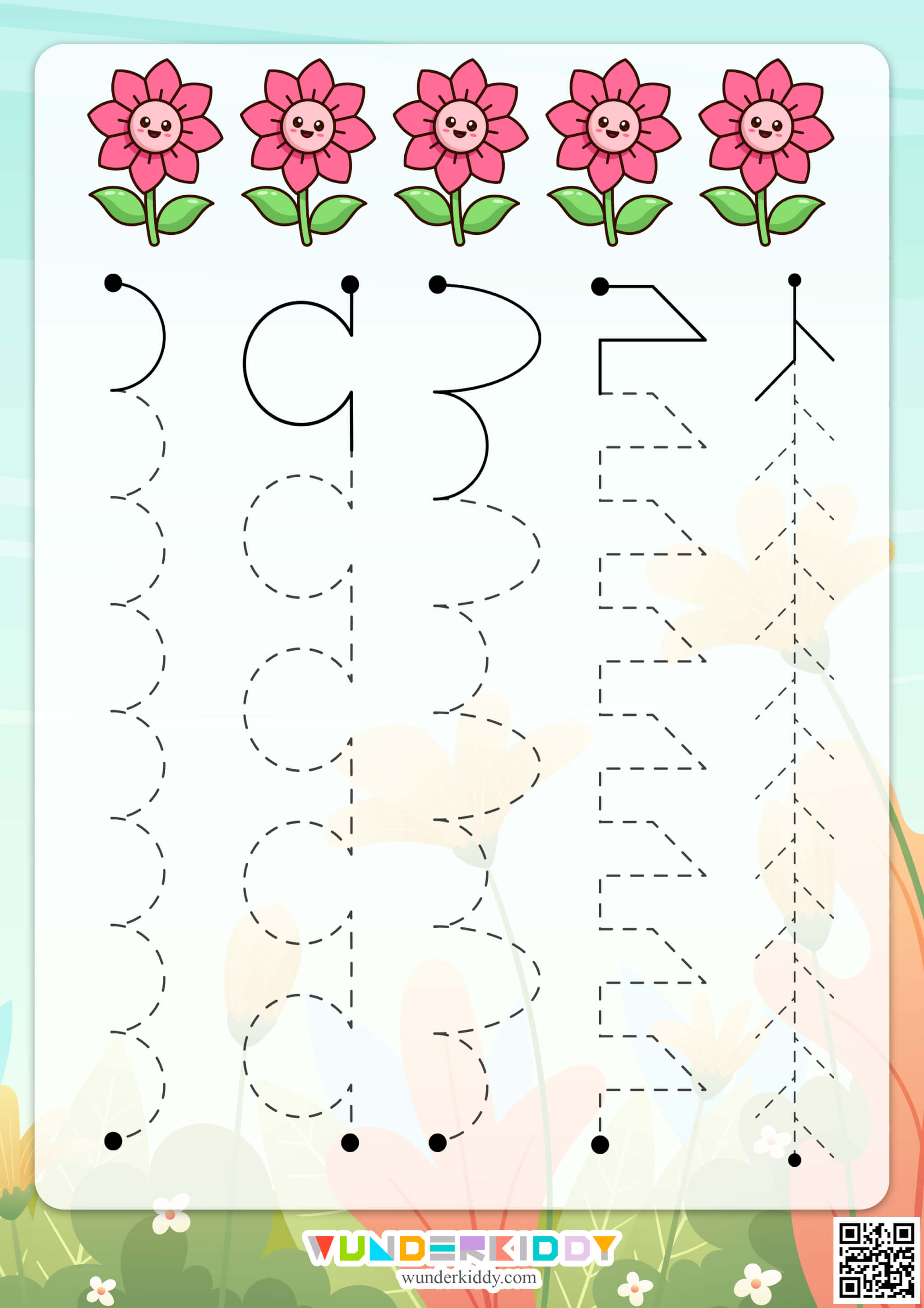 Spring Line Tracing Activity Sheets - Image 2