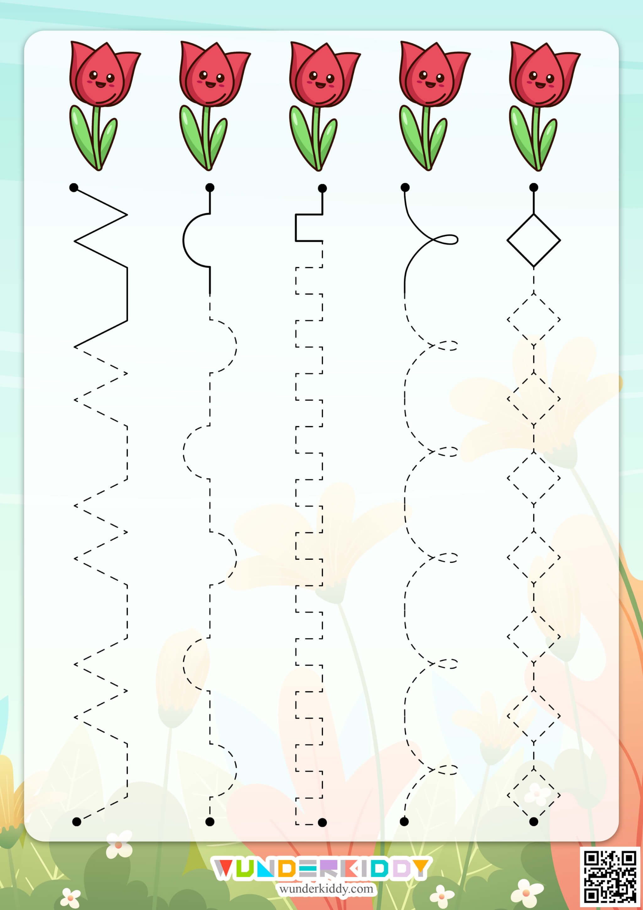 Spring Line Tracing Activity Sheets - Image 5