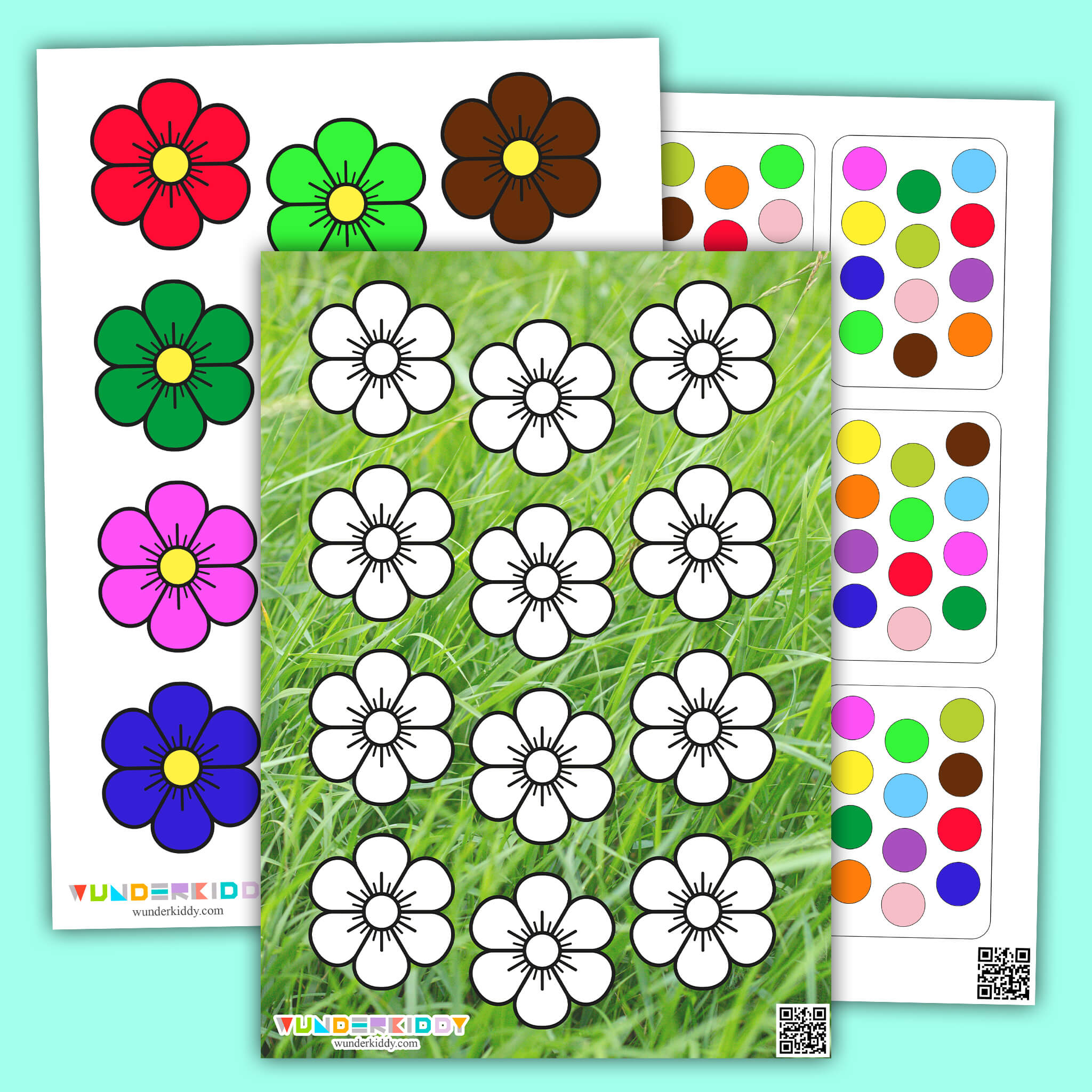 Ordnungsspiel «Blumen» für Kinder