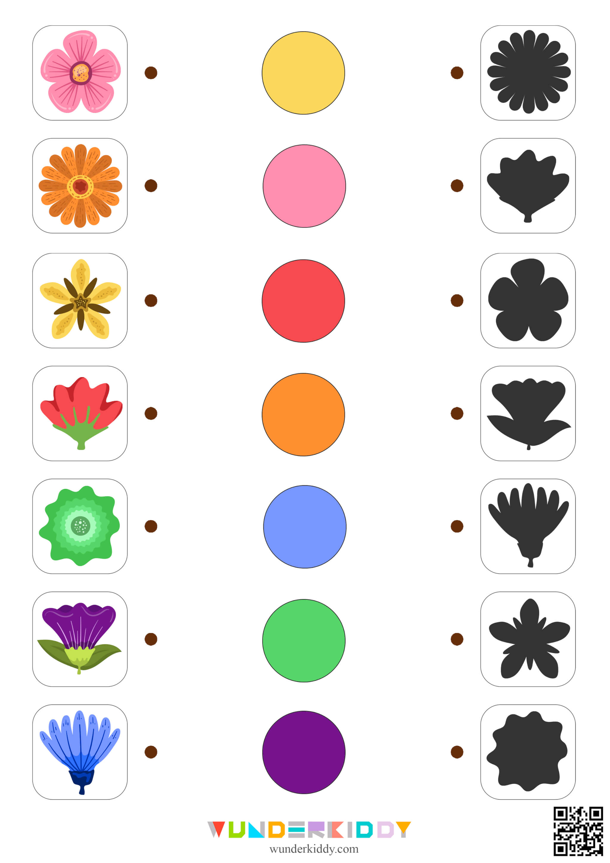 Flowers Matching Worksheet - Image 2