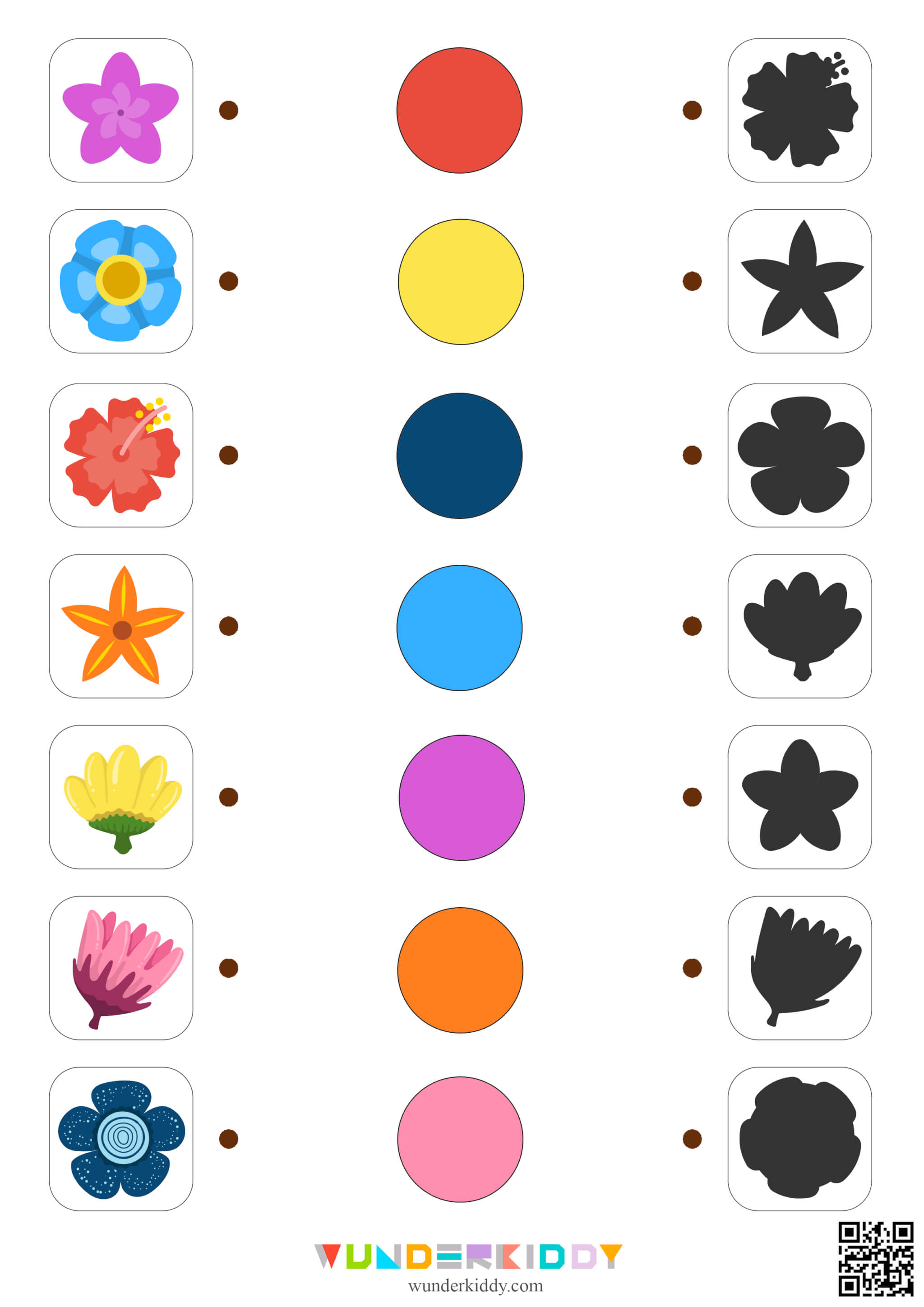 Flowers Matching Worksheet - Image 3