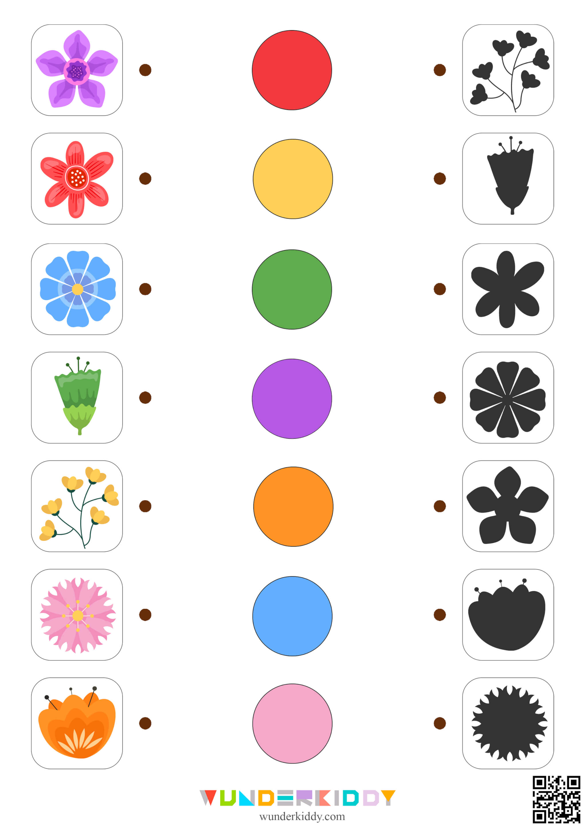 Flowers Matching Worksheet - Image 4