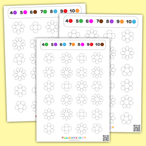 Посчитай и раскрась «Цветы» - Изображение 2