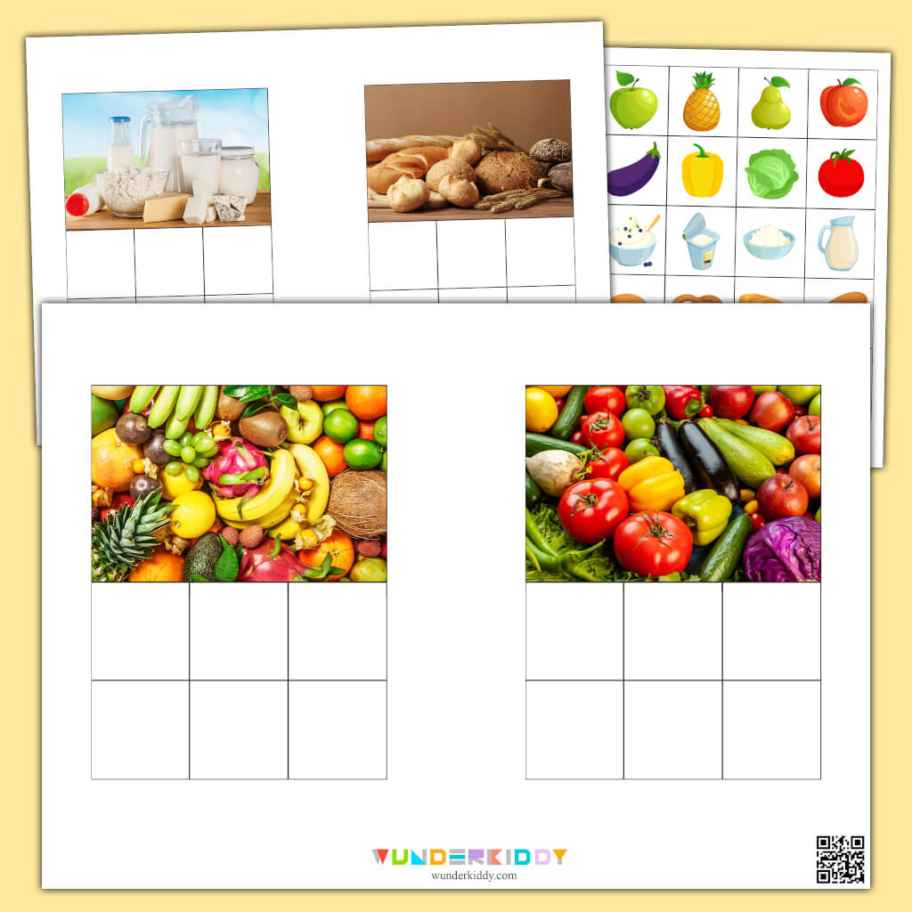 Printable Food Groups Sorting Mats Activity For Preschoolers