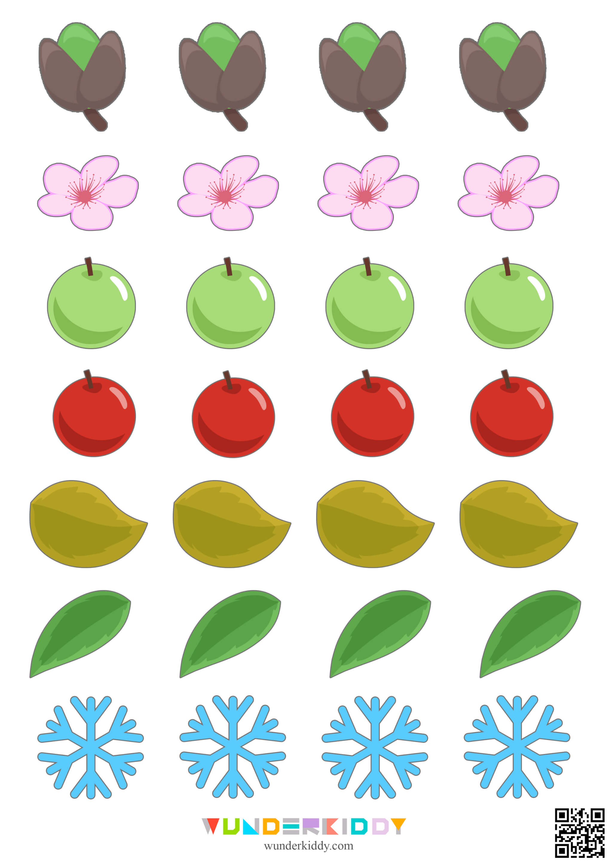 Four Seasons Tree Matching Activity - Image 7