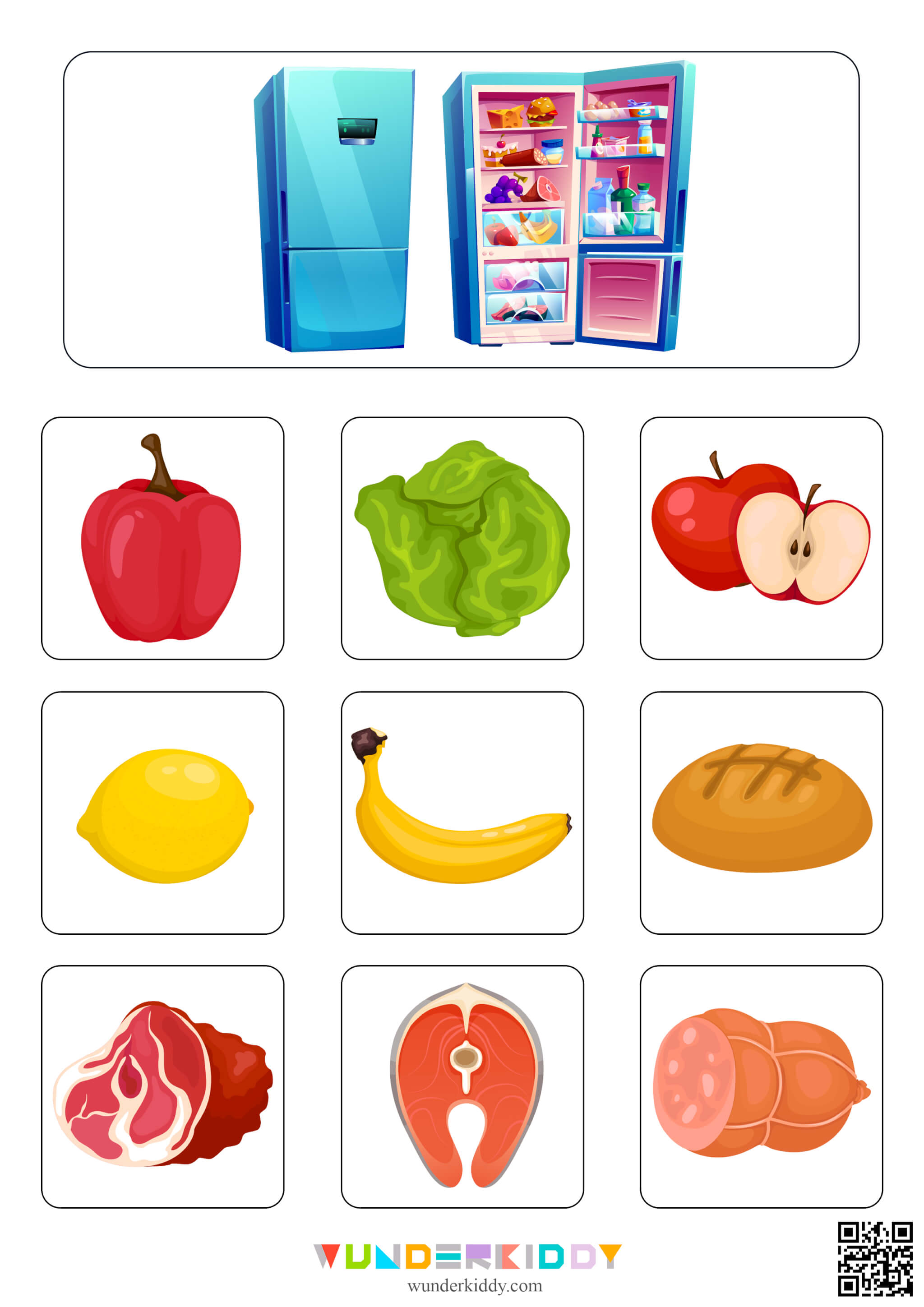Fridge or Trash Can Food Sort Activity - Image 3