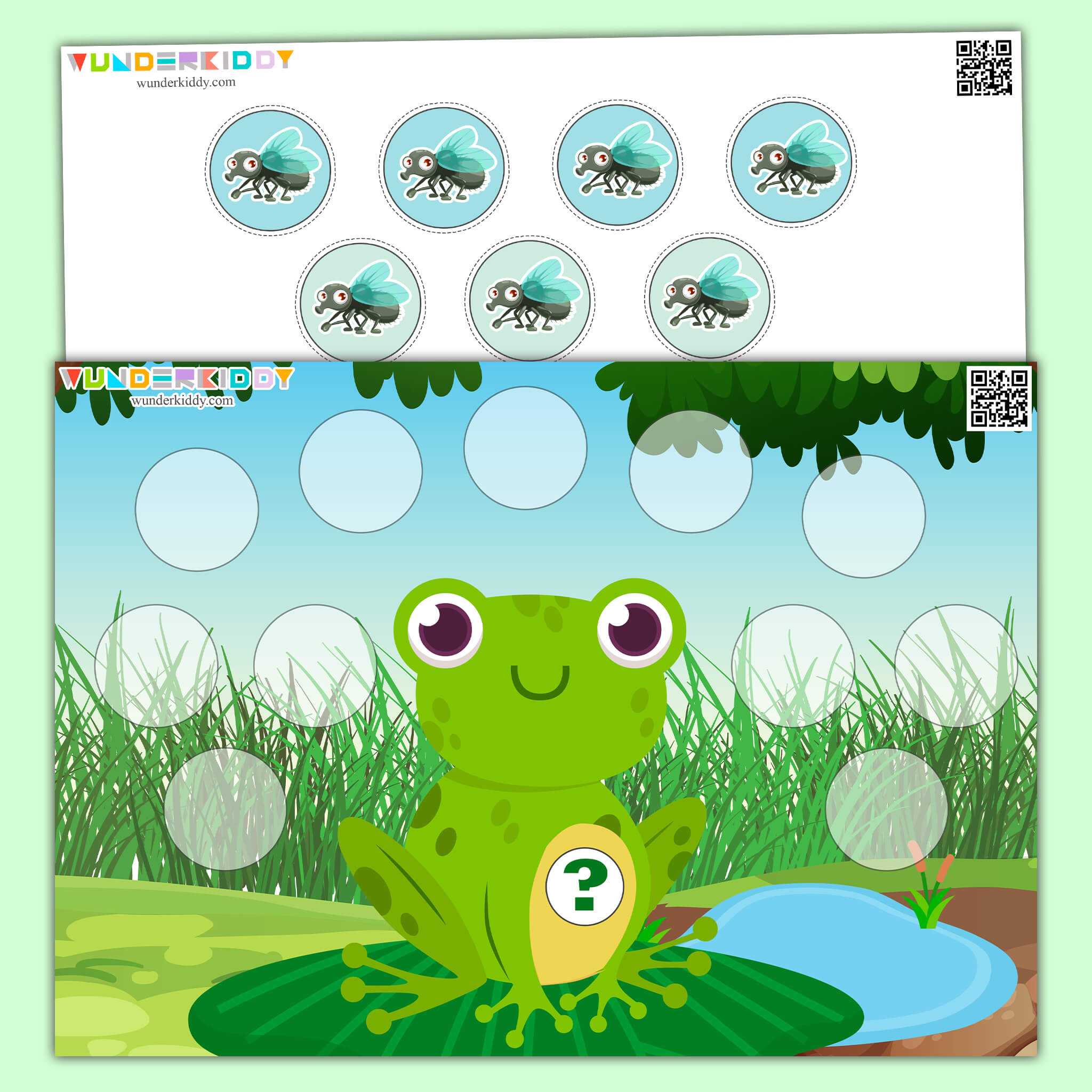 Frog and Flies Counting Activity