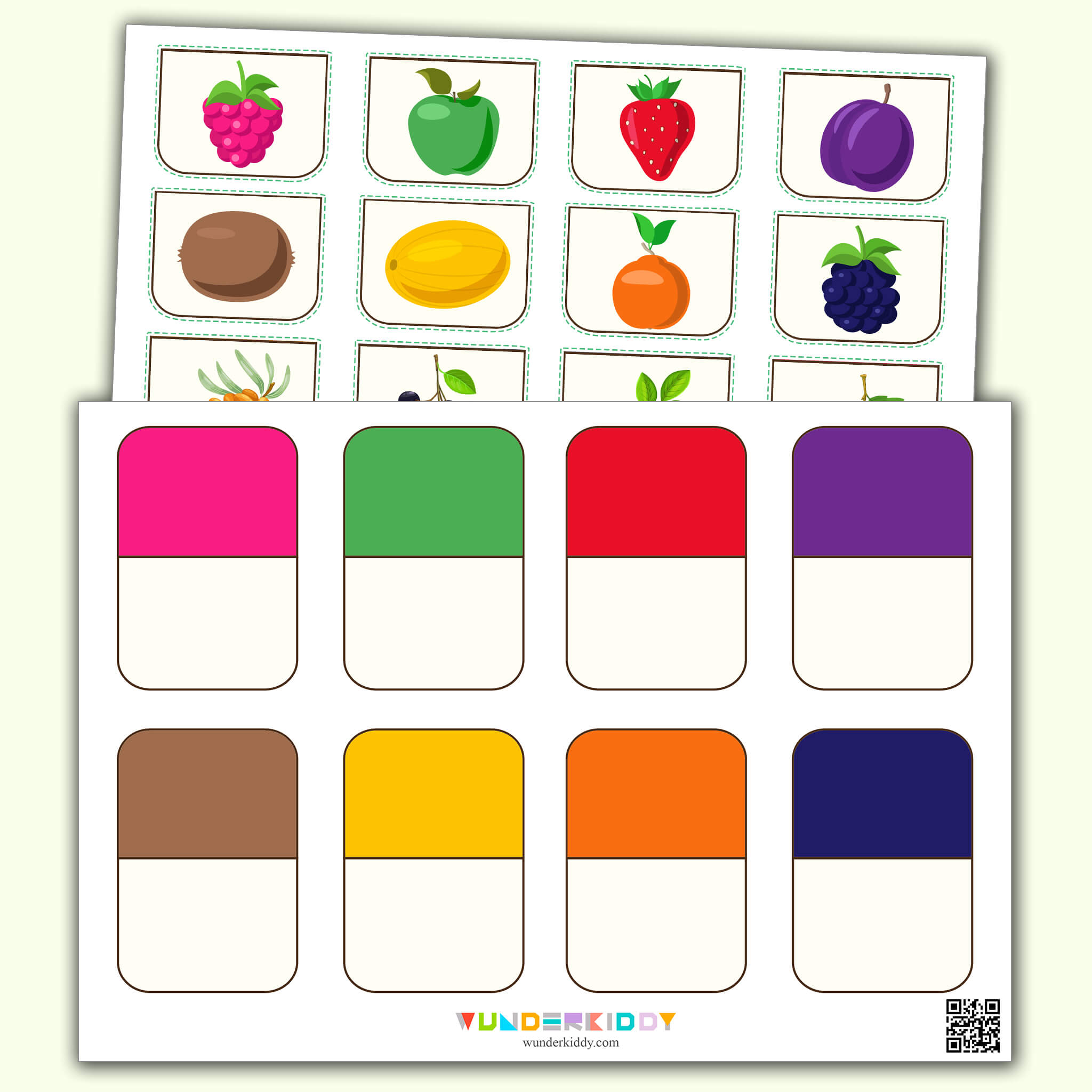 Розвиваюча гра «Колір фруктів та ягід»