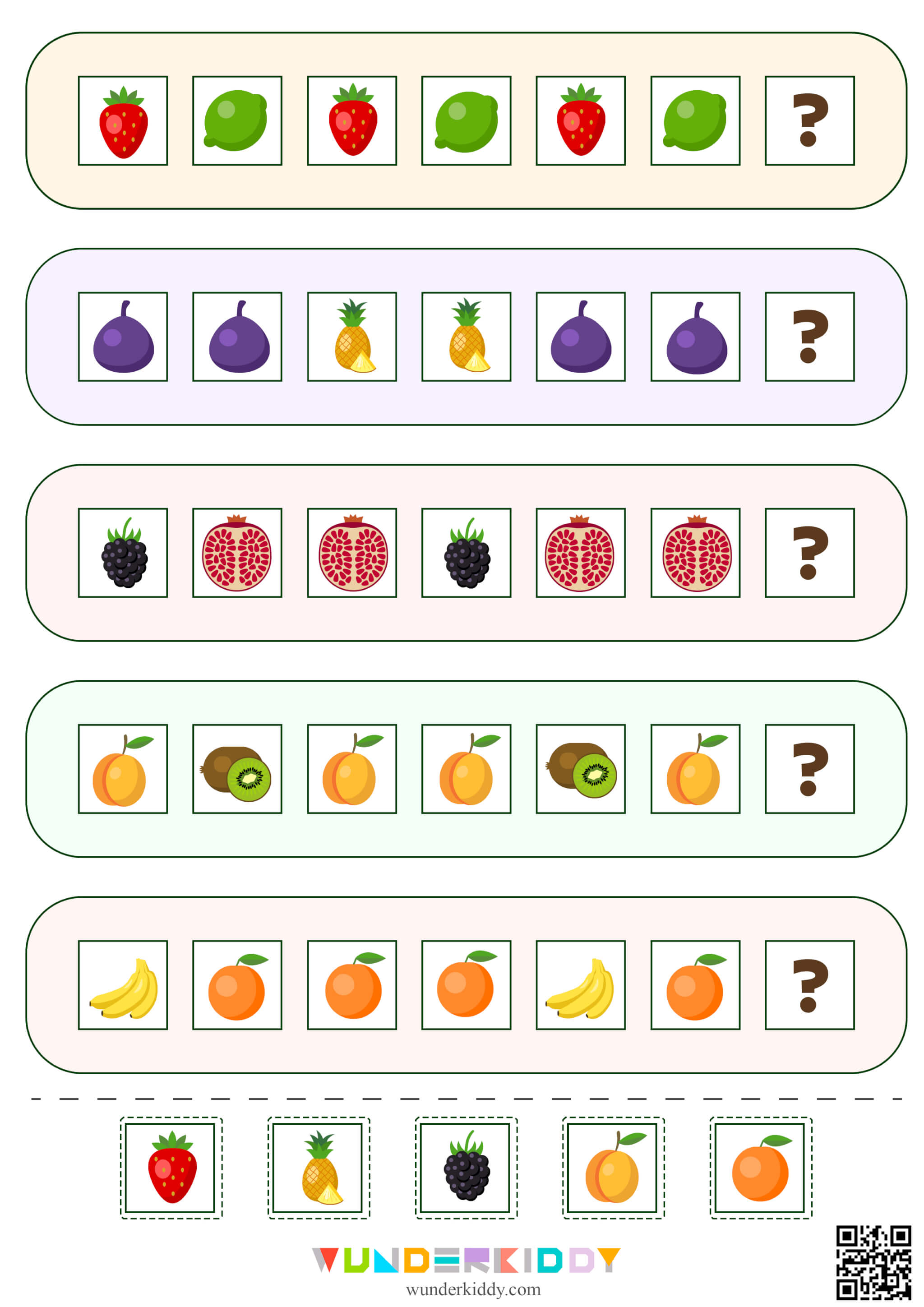 Fruit and Berry Pattern Worksheet - Image 3