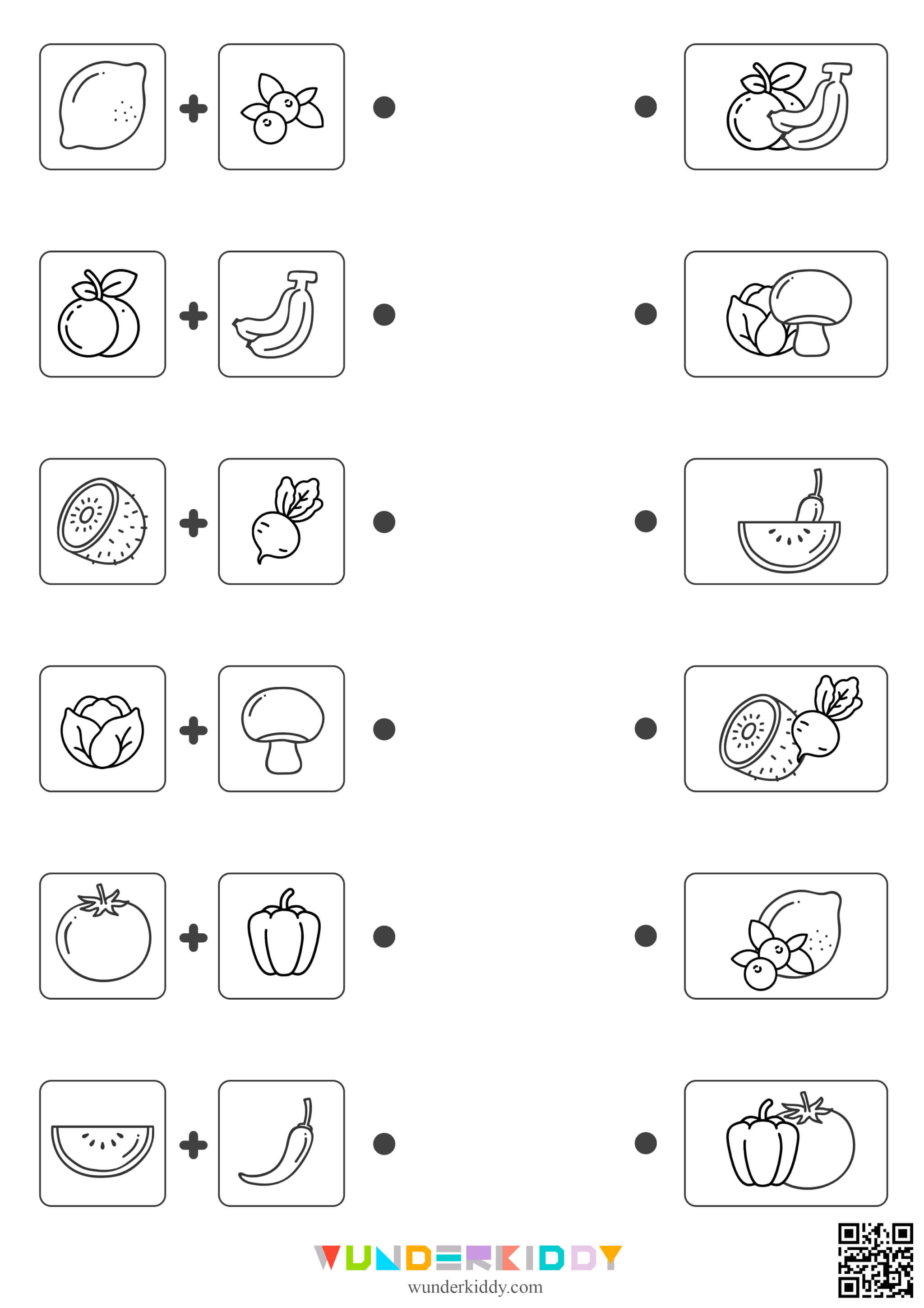 Jeu de discrimination visuelle sur les fruits et légumes - Image 2