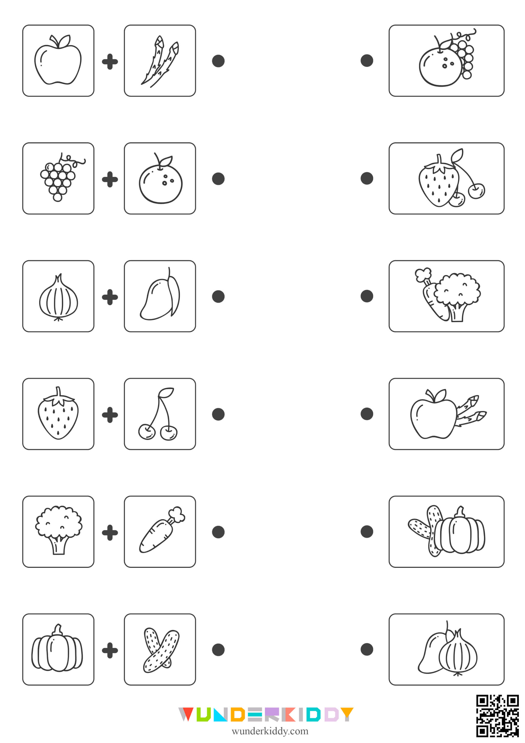 Jeu de discrimination visuelle sur les fruits et légumes - Image 3