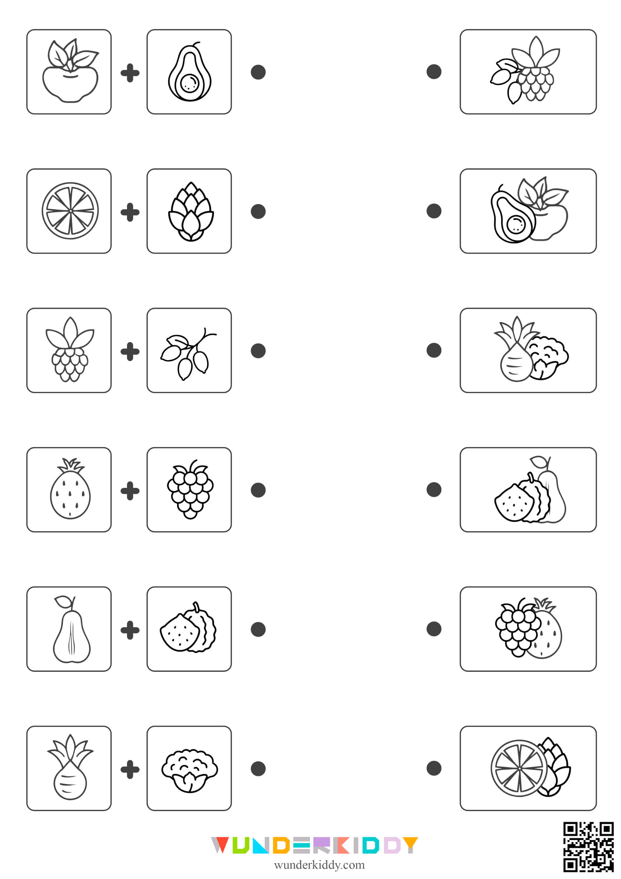 Jeu de discrimination visuelle sur les fruits et légumes - Image 4