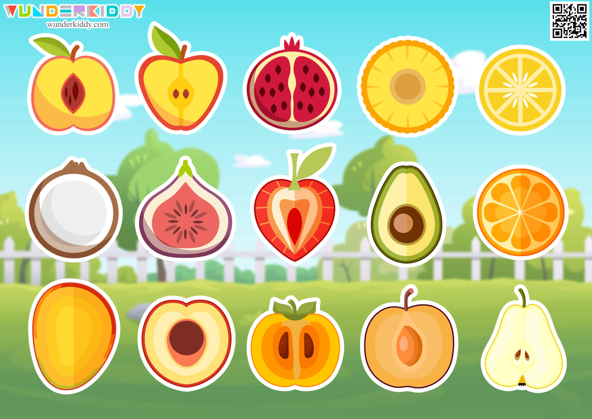 Fruit Slices File Folder Game for Kids - Image 2