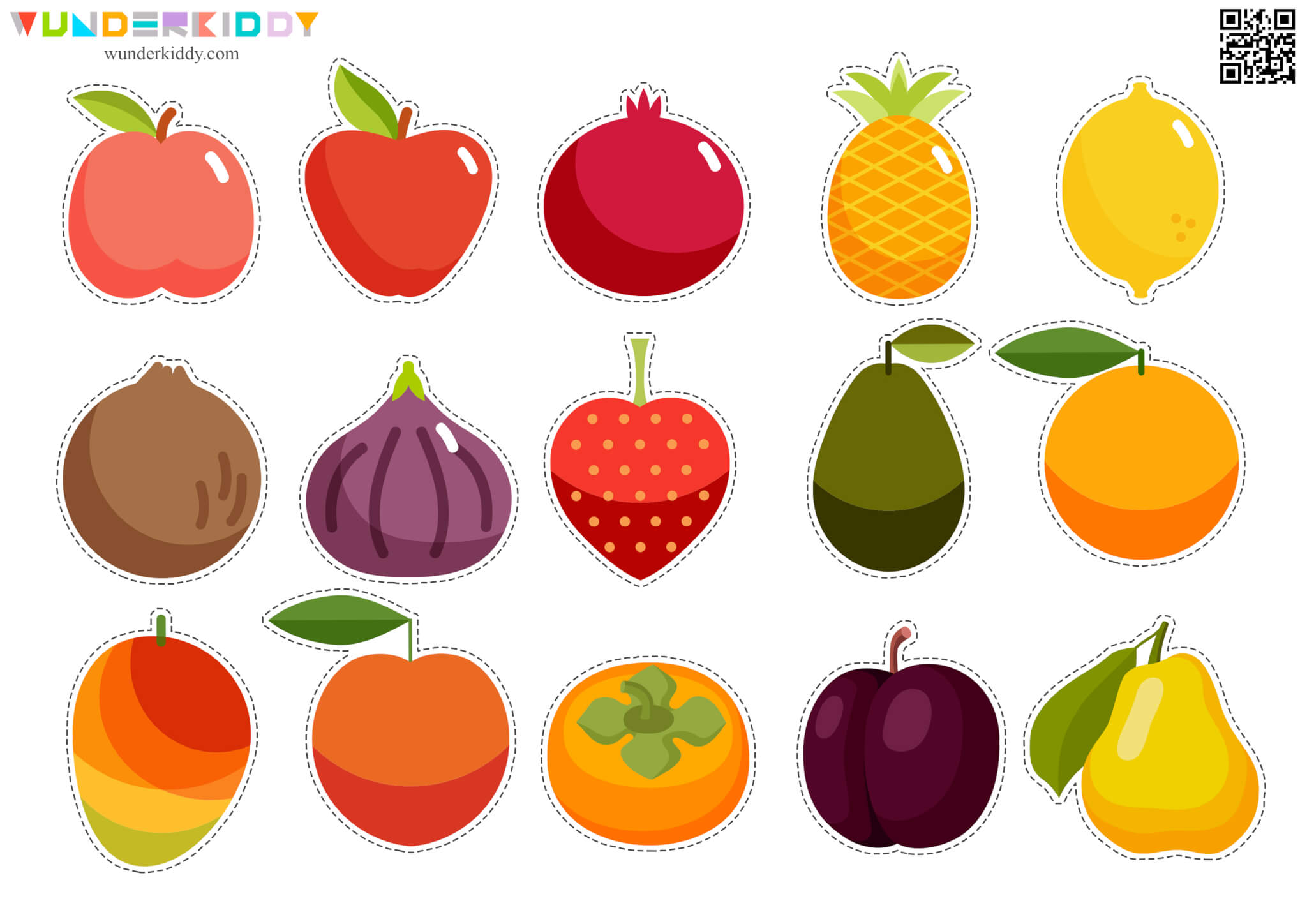 Fruit Slices File Folder Game for Kids - Image 3