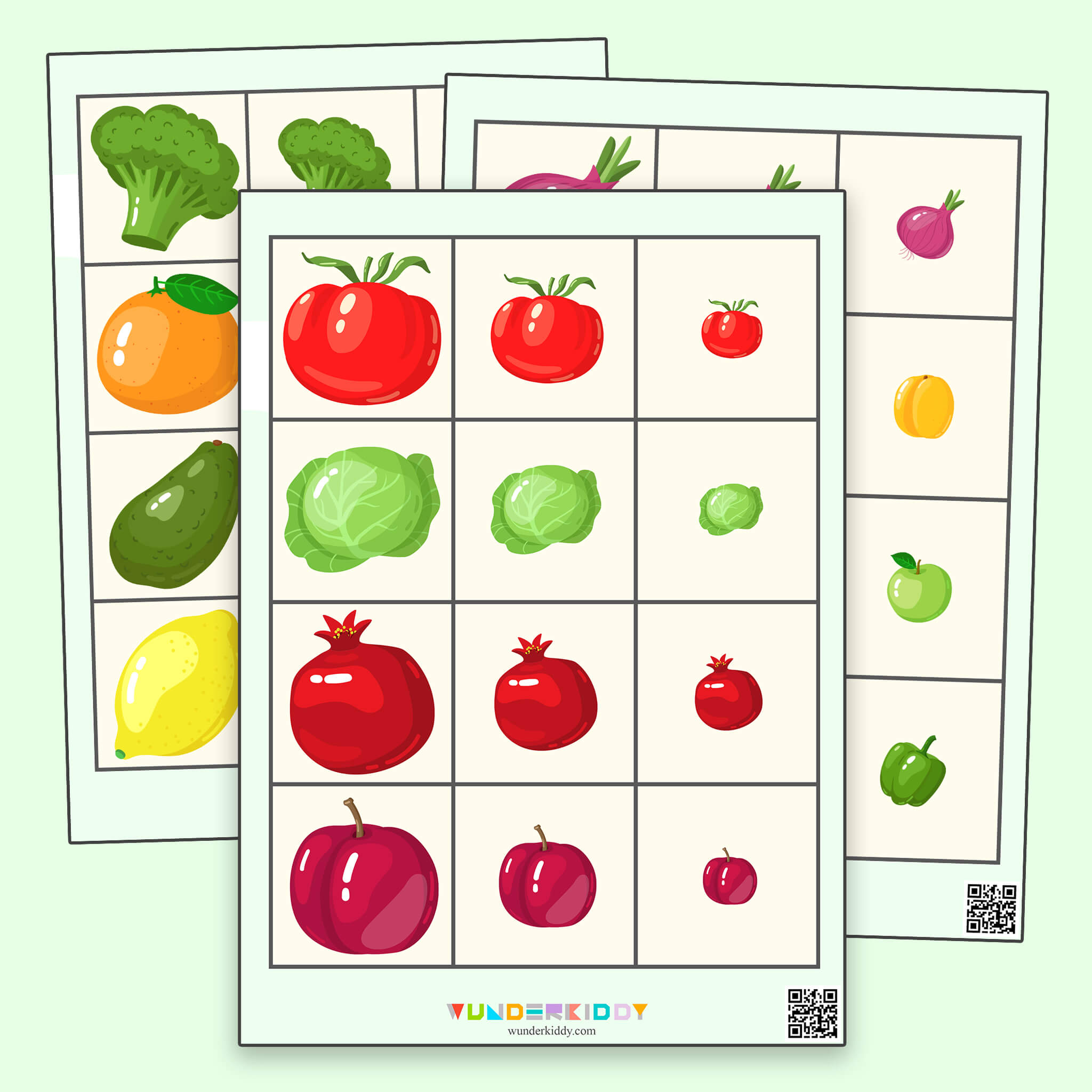 Развивающая игра сортировка «Фрукты и овощи»