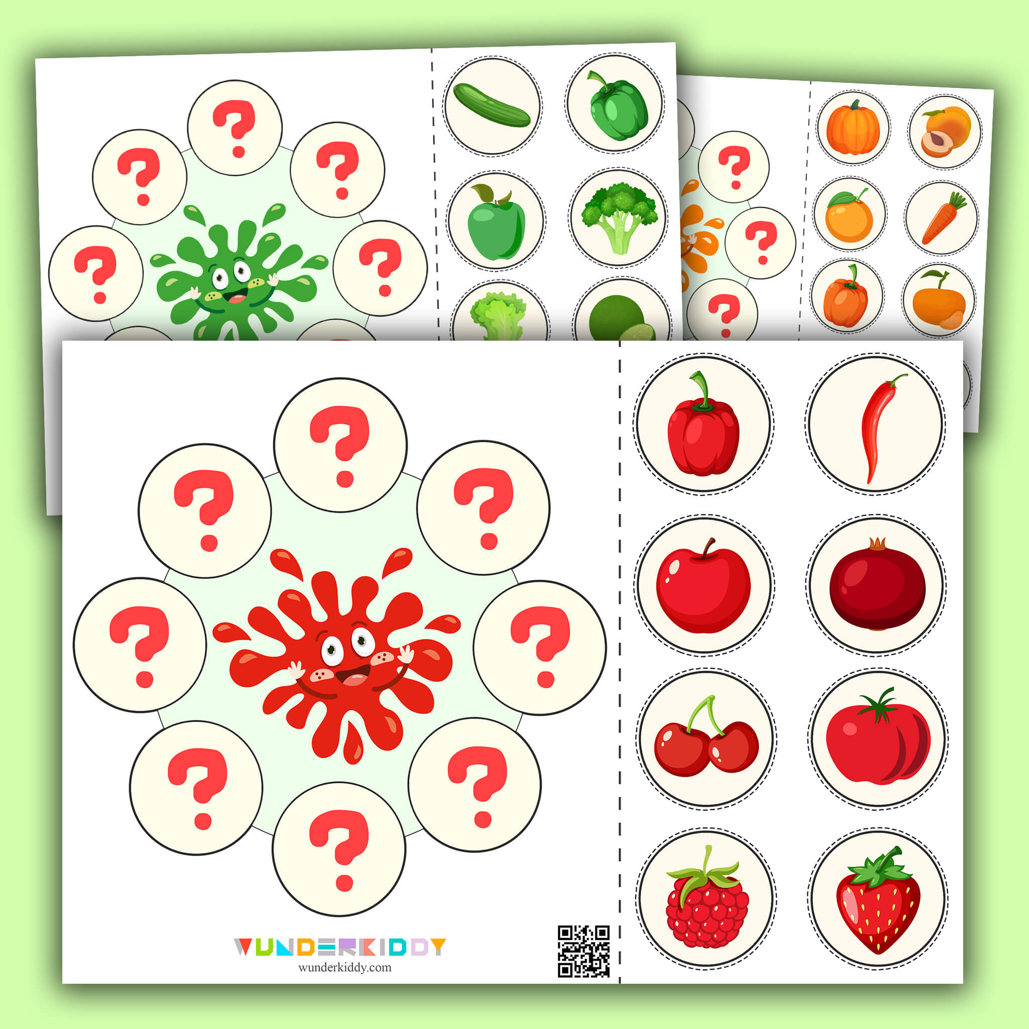 Sorting Activity Sheet Fruits and Vegetables