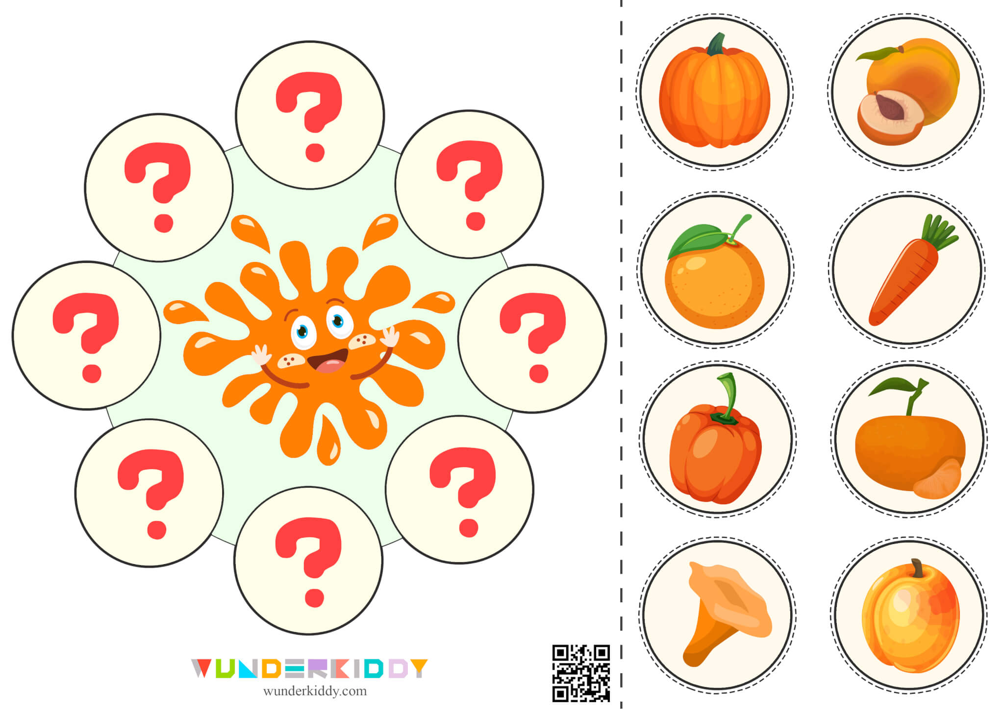 Printable Color Wheel Sorting Activity Fruits And Vegetables