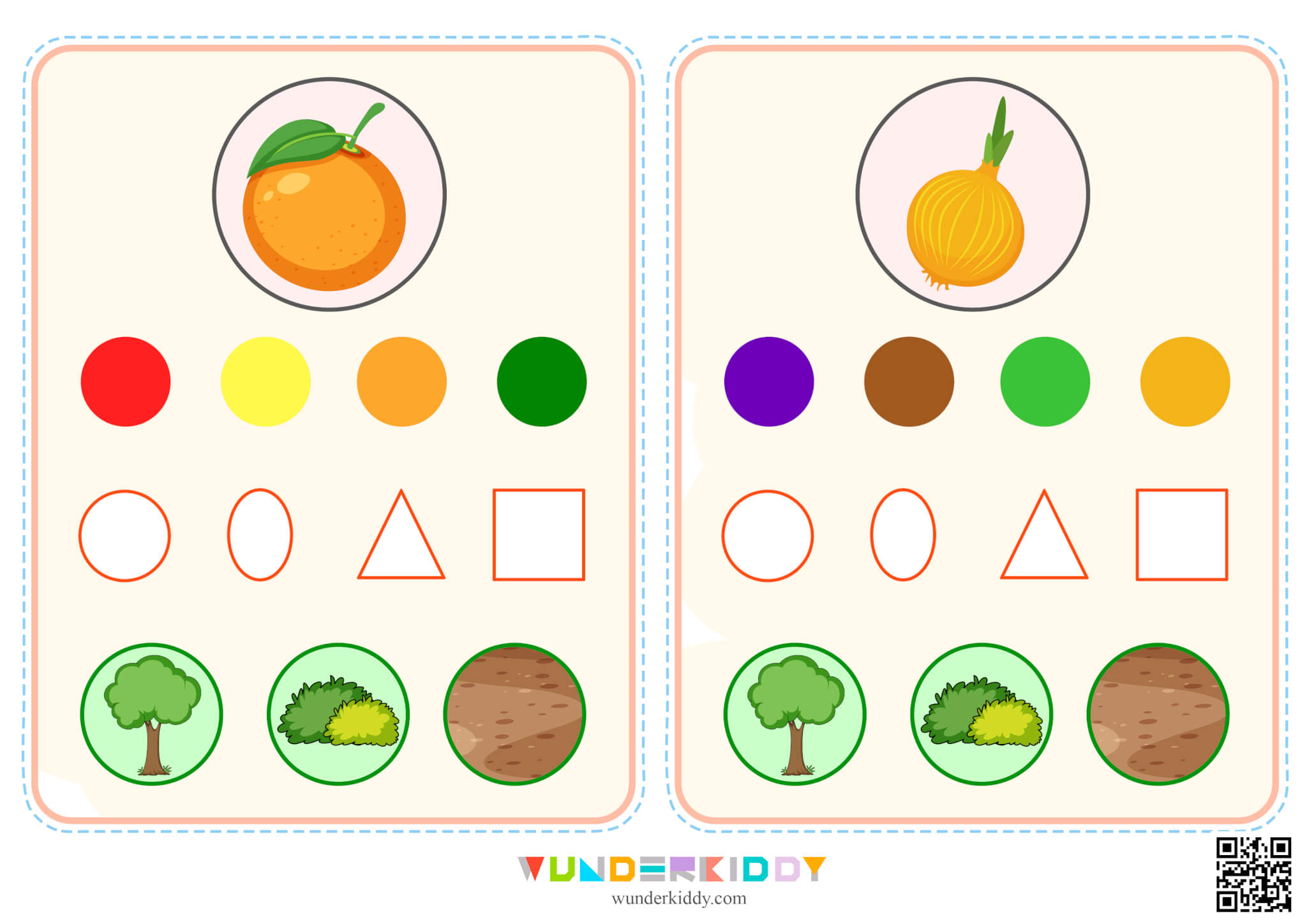 Flashcards Fruits and Vegetables to Learn Colors in Kindergarten - Image 2