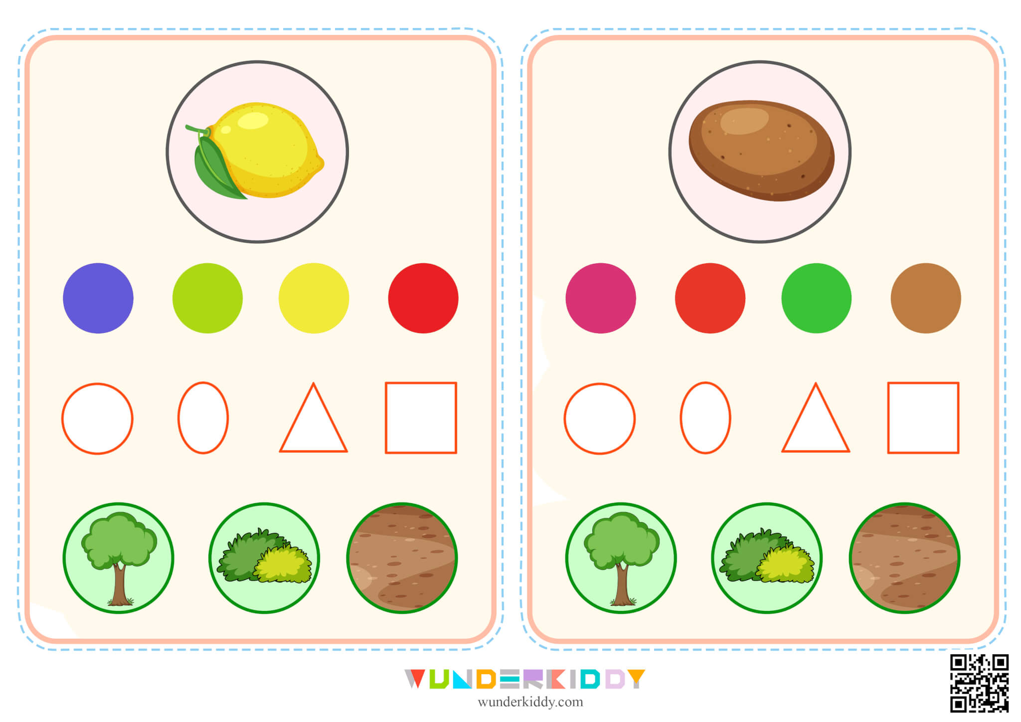 Flashcards Fruits and Vegetables to Learn Colors in Kindergarten - Image 6