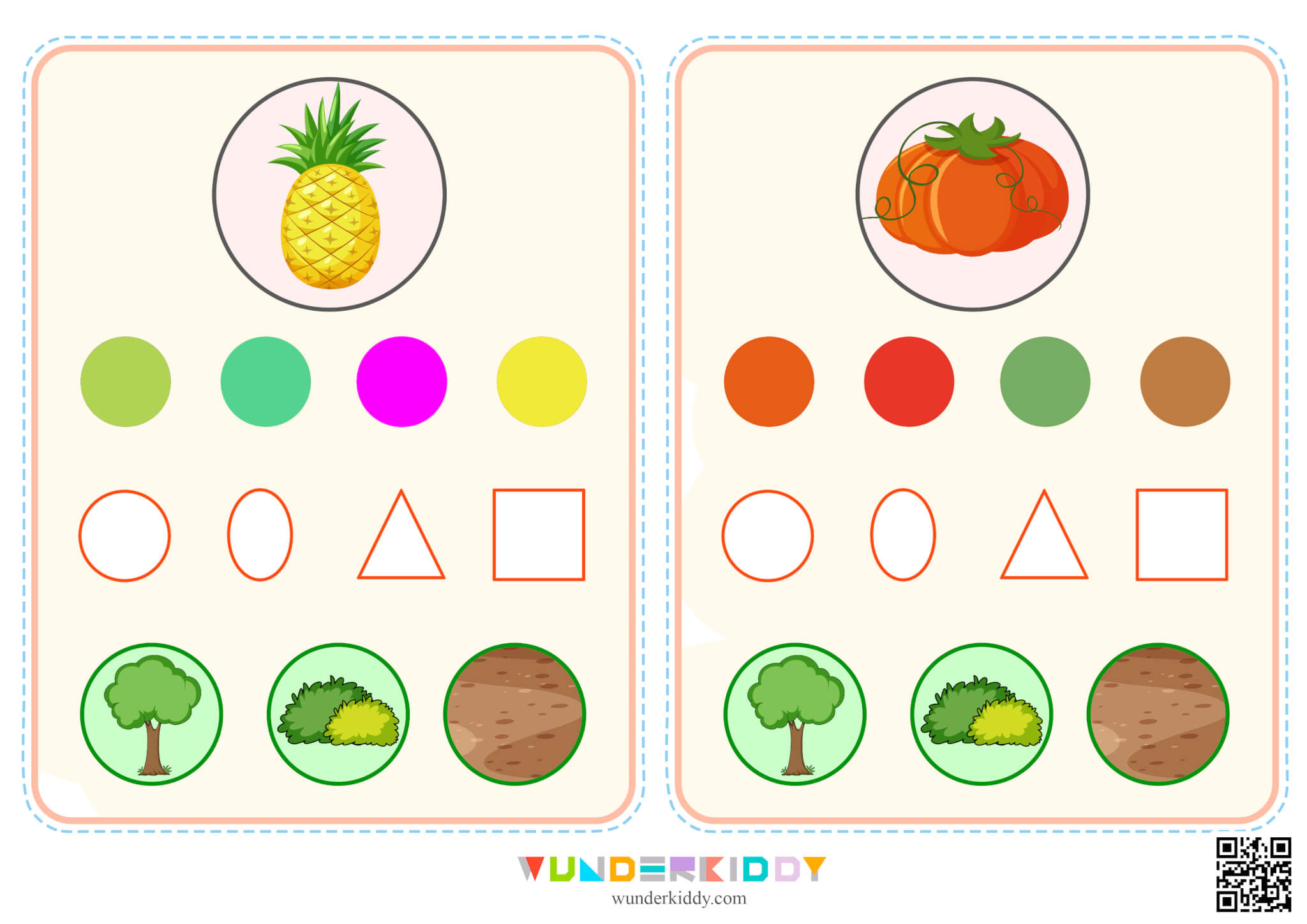 Flashcards Fruits and Vegetables to Learn Colors in Kindergarten - Image 8