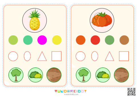 Flashcards Fruits and Vegetables to Learn Colors in Kindergarten - Image 8