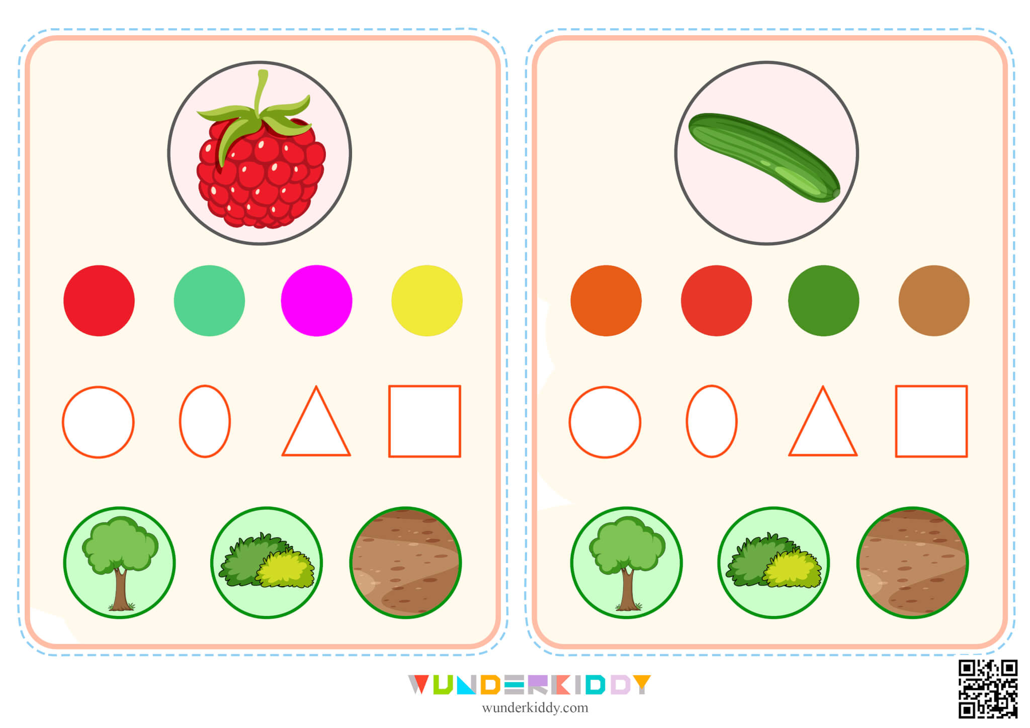 Flashcards Fruits and Vegetables to Learn Colors in Kindergarten - Image 9