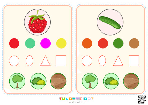 Flashcards Fruits and Vegetables to Learn Colors in Kindergarten - Image 9