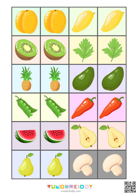 Memory Game «Fruits and Veggies» - Image 3