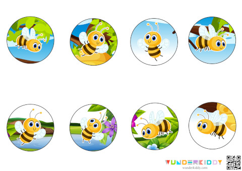 Funny Bees Puzzle Worksheet - Image 3