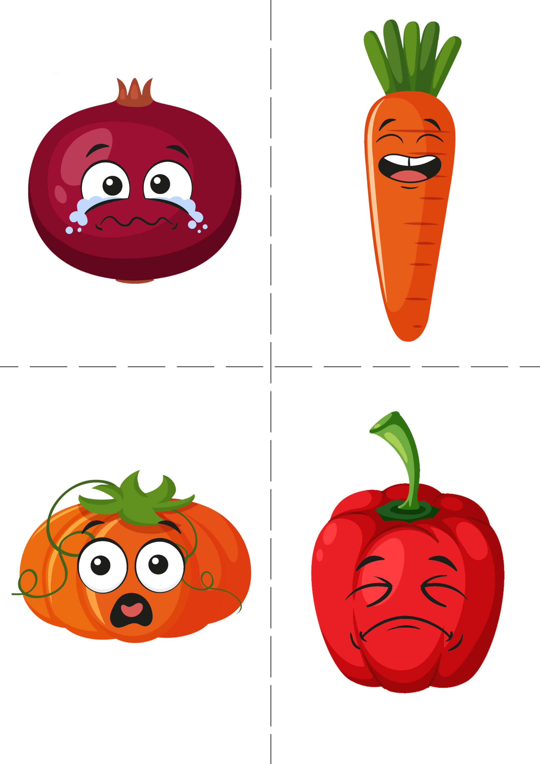 Fruits and Vegetables Emotions Flashcards - Image 4