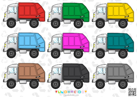 Jeu d'association de couleurs – « Camion-poubelle » - Image 2
