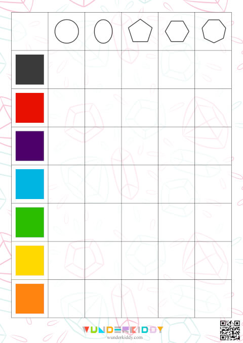 Gemstone Color and Shape Sorting Activity - Image 2