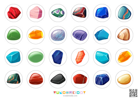 Gemstones Pattern Matching Cards - Image 2