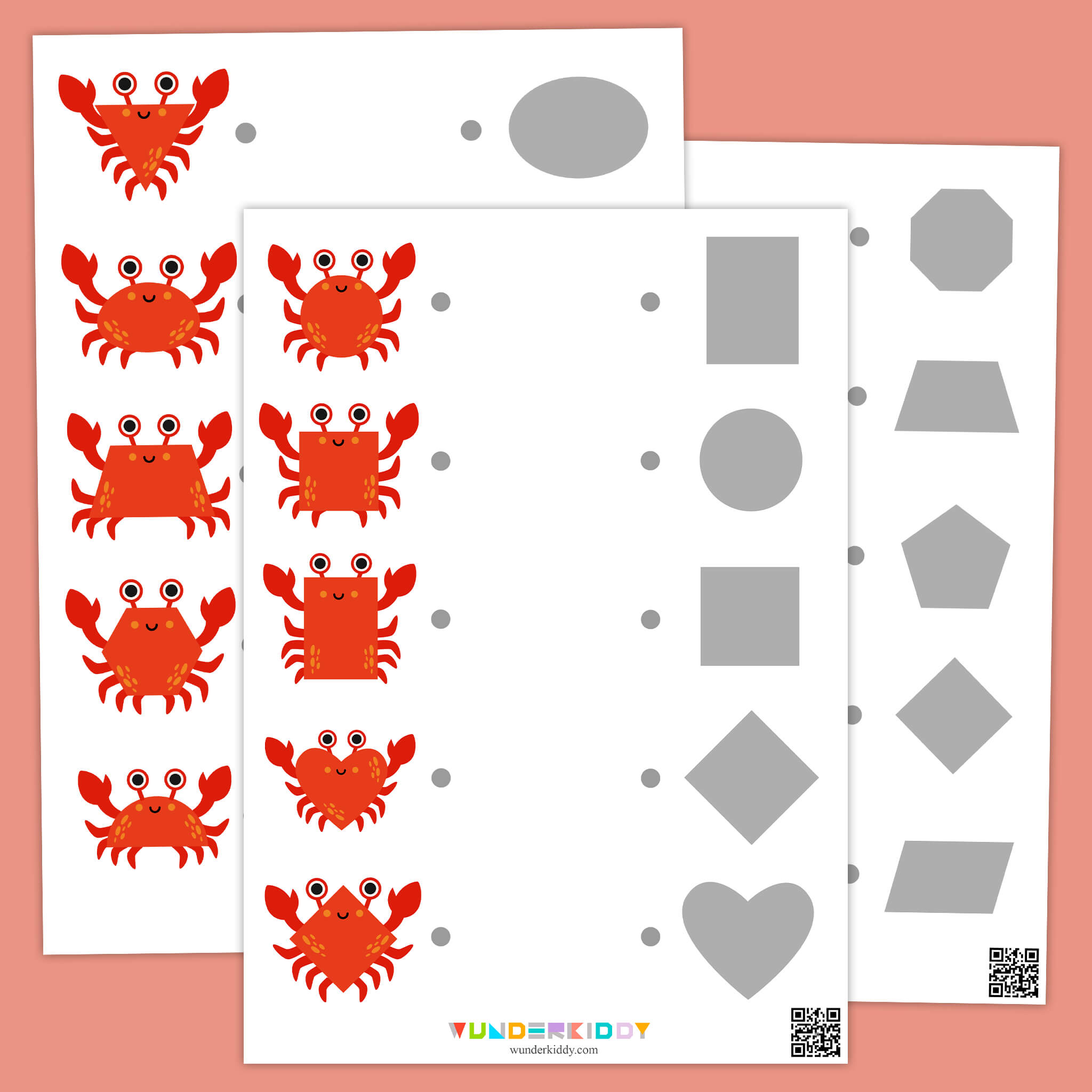 Geometric Crab Shapes Matching Activity