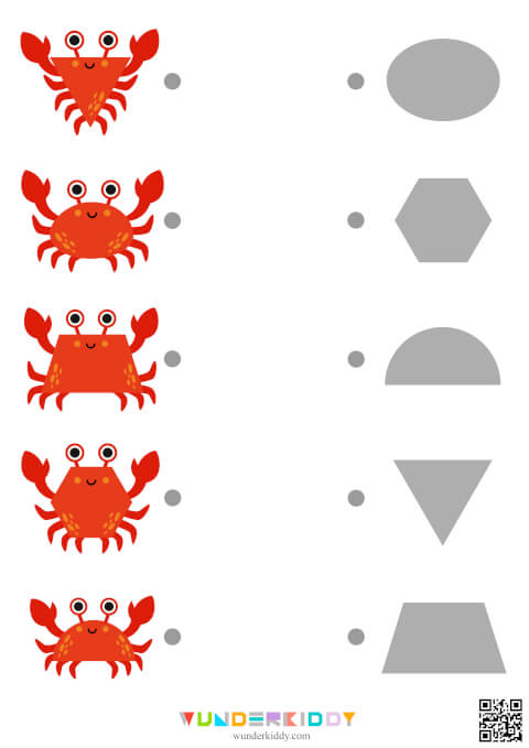 Geometric Crab Shapes Matching Activity - Image 3
