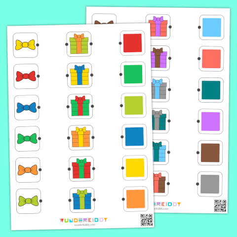 Regalo navideño colorido ficha imprimible - Imagen 2