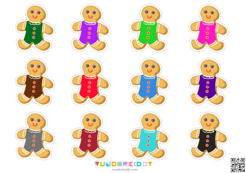 Gingerbread Color Match Worksheet - Image 3