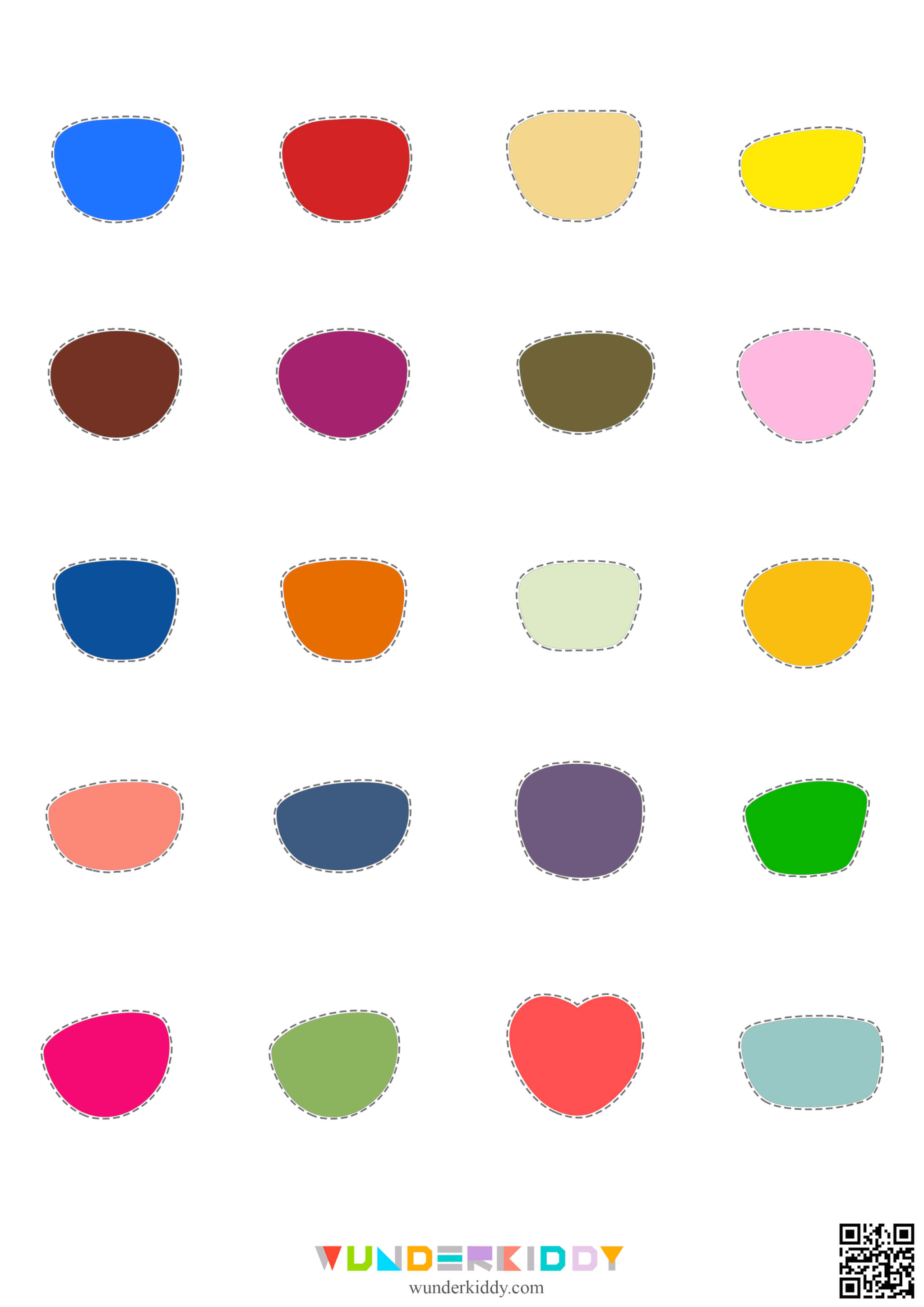 Glasses Color Match Worksheet - Image 4