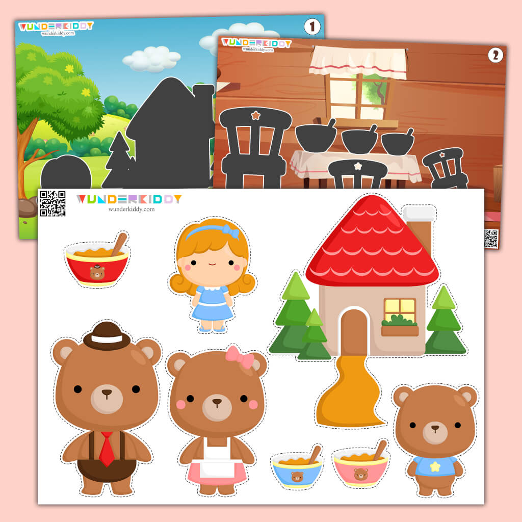 Goldilocks and the Three Bears Printable Activity for Kids