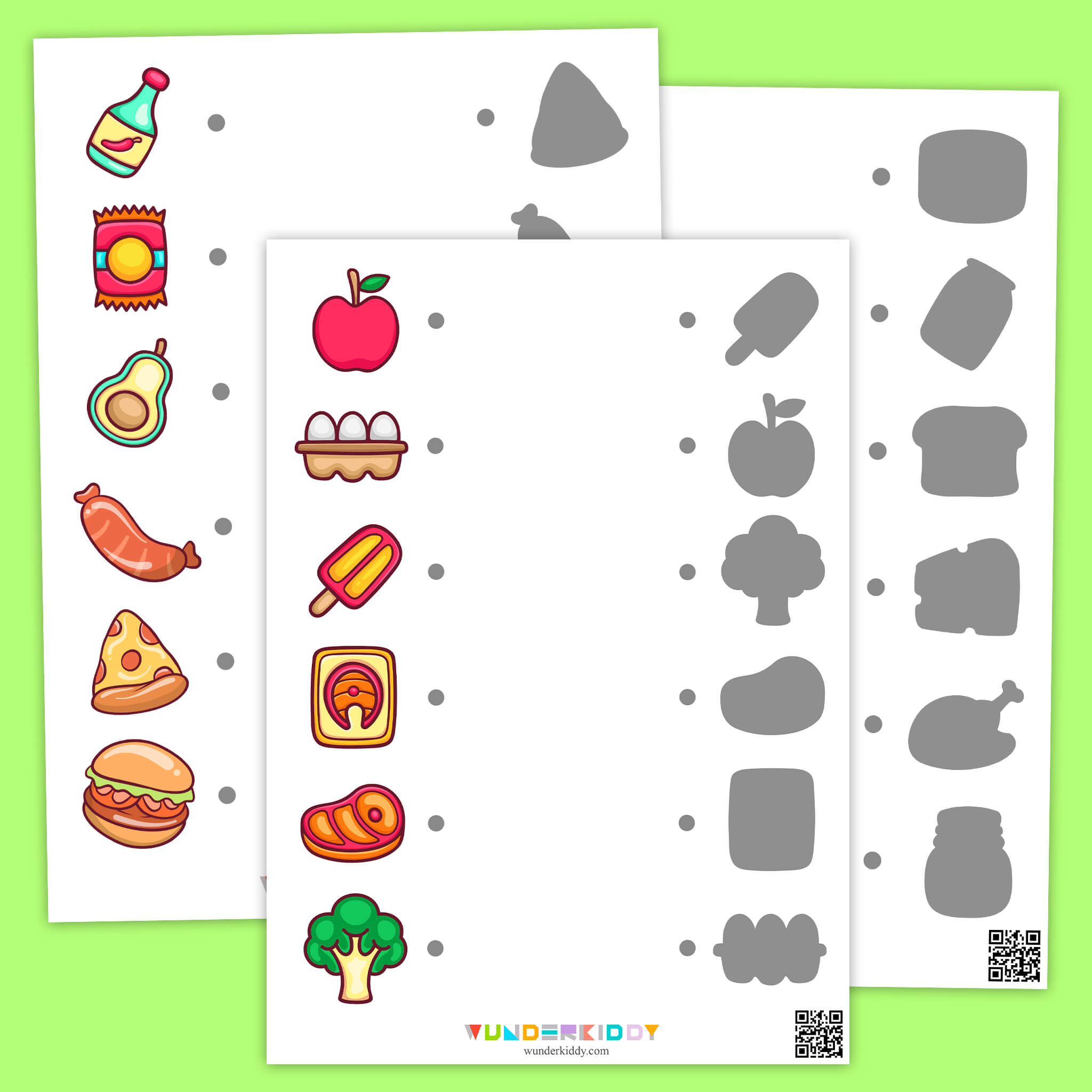 Grocery Store: Shadow Matching Worksheets