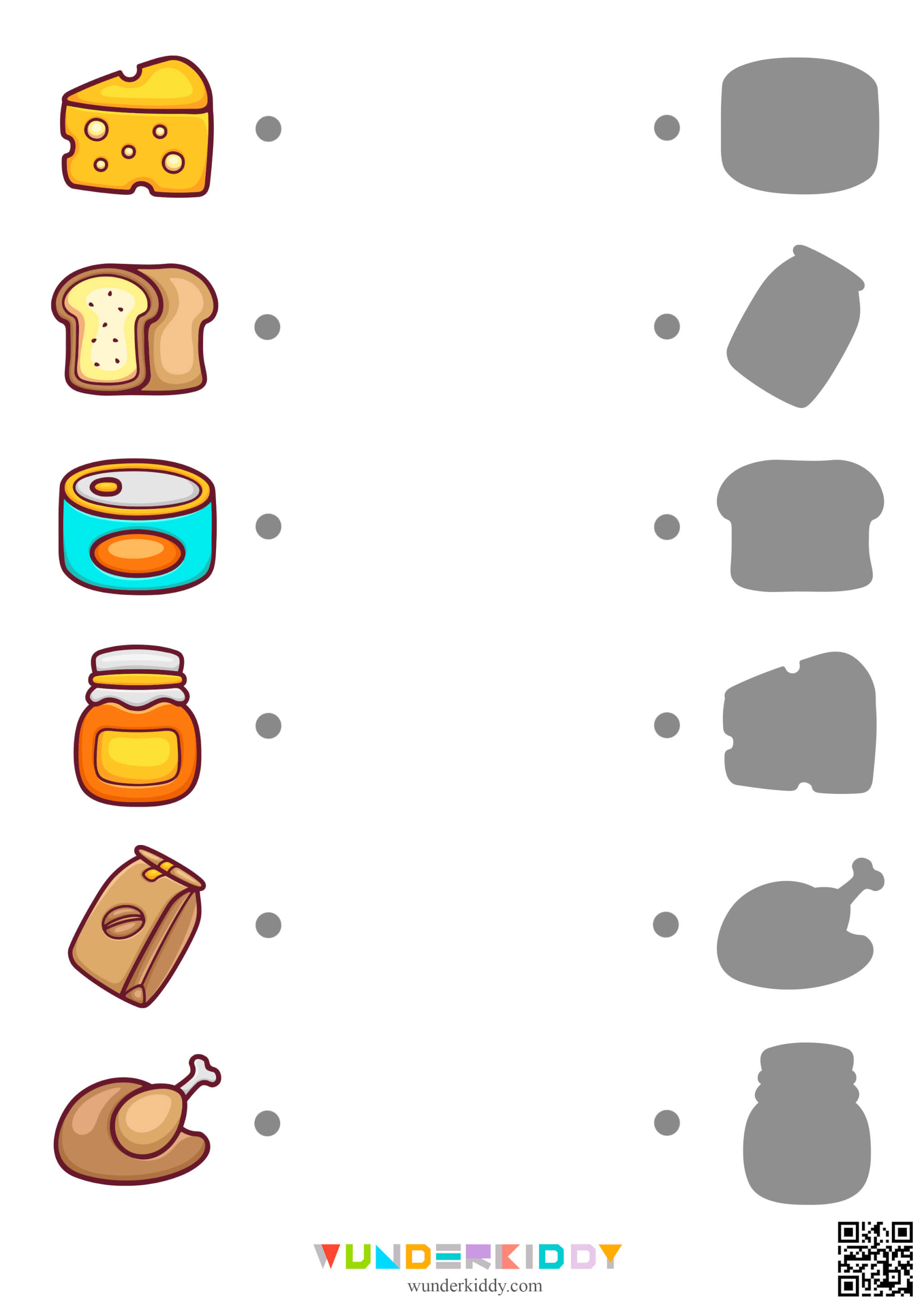 Grocery Store: Shadow Matching Worksheets - Image 2