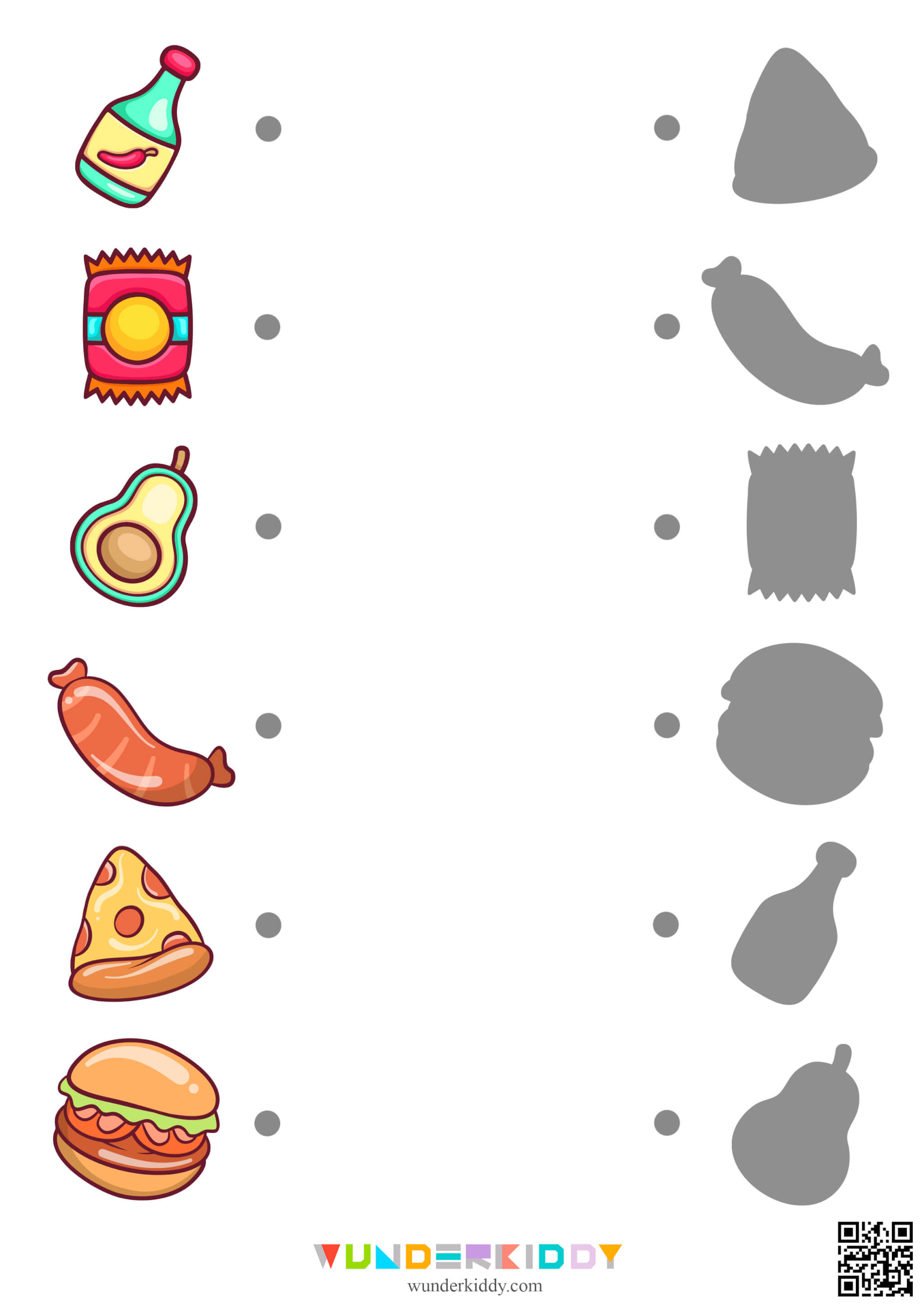 Grocery Store: Shadow Matching Worksheets - Image 4