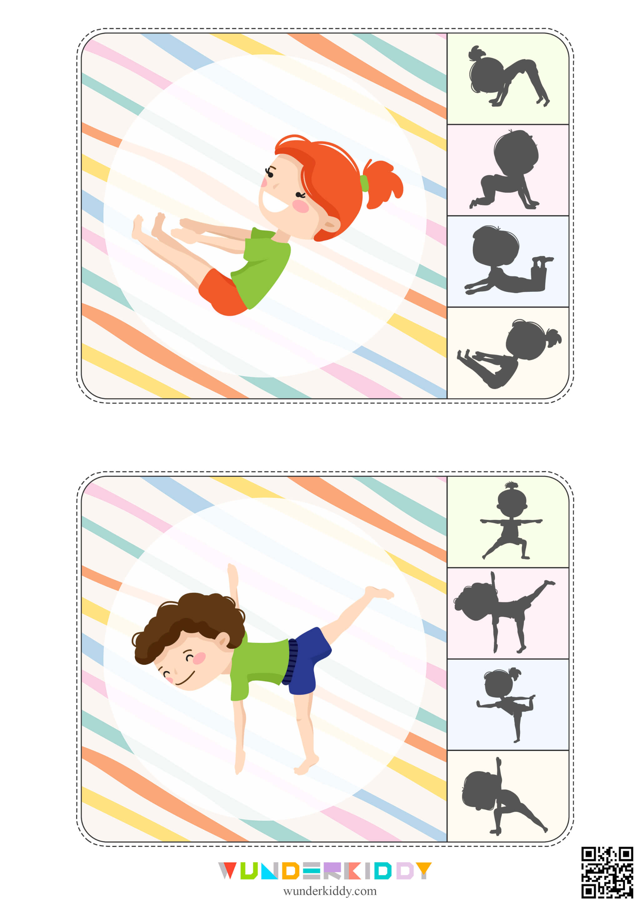 Gymnastics Shadow Match Worksheet - Image 9