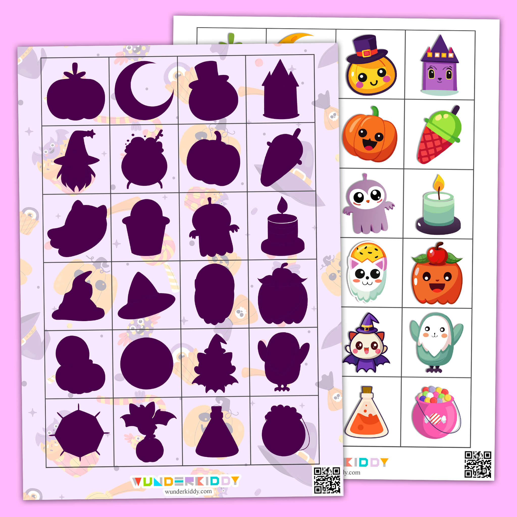 Halloween Shadow Matching Worksheet