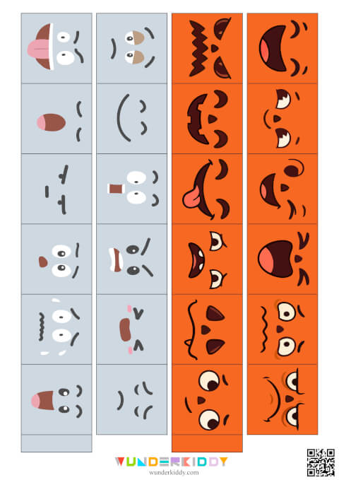 Halloween Emotions Paper Slider Craft - Image 3