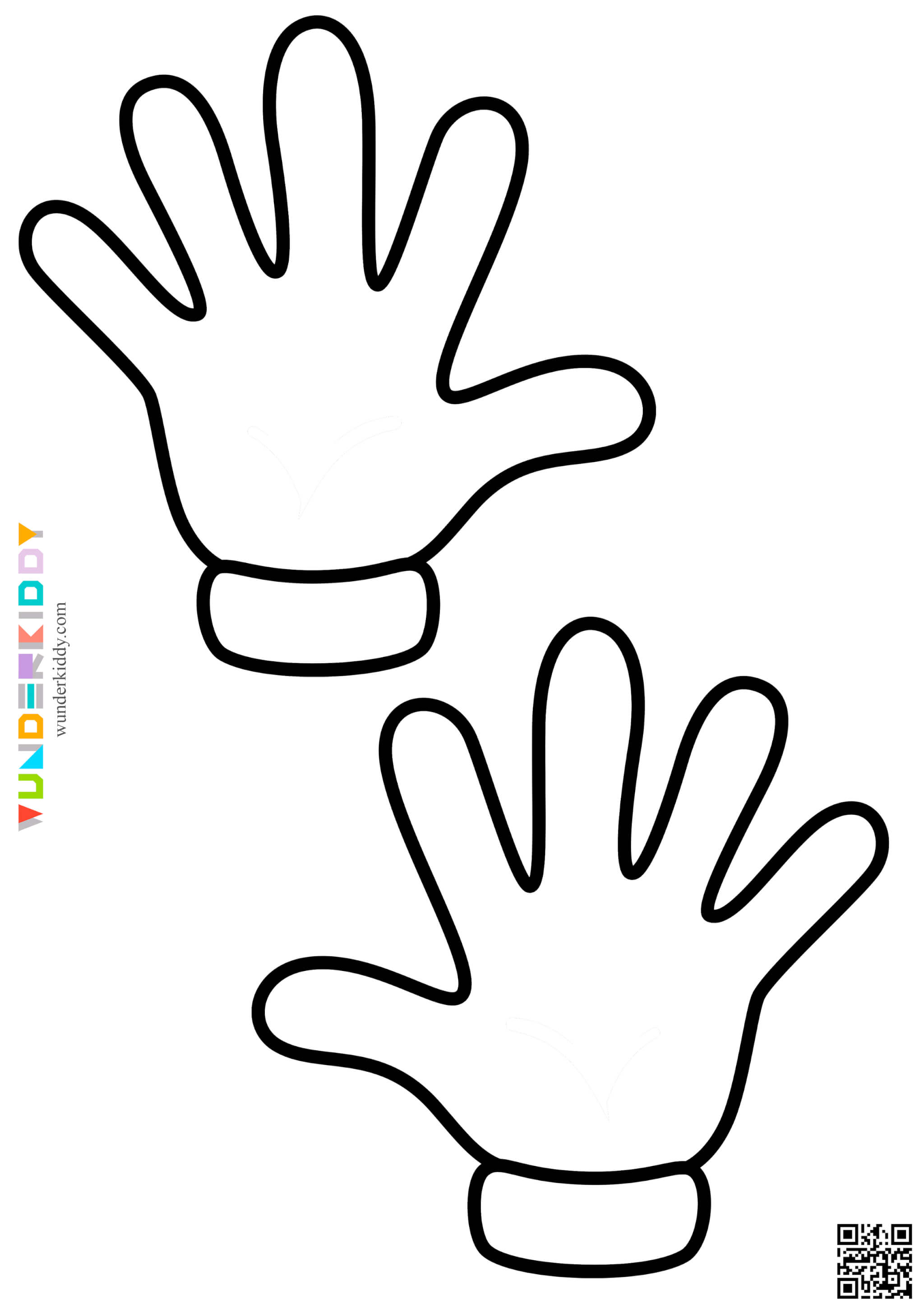 Printable Left and Right Hand Blank Template for Crafts