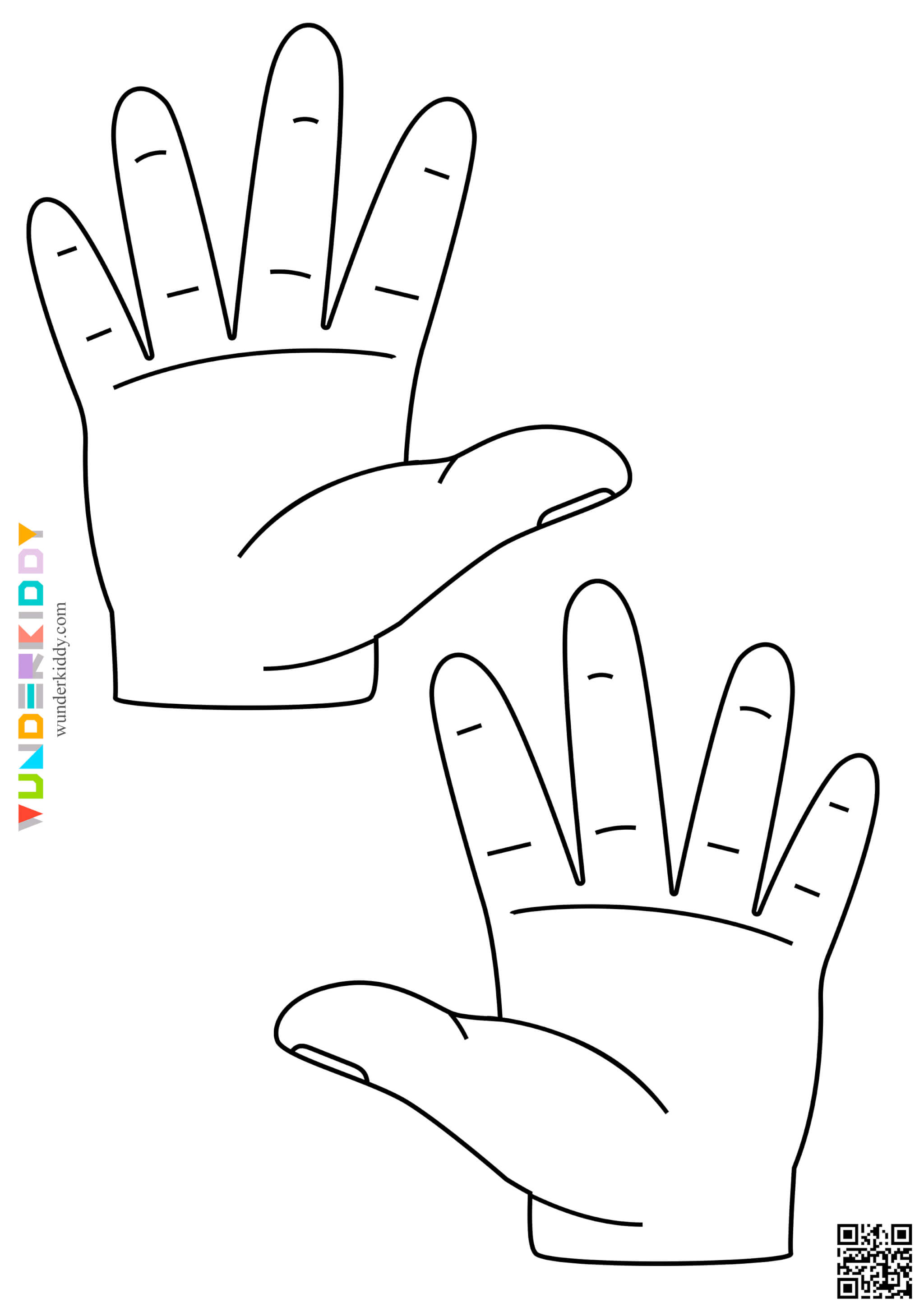 Printable Left and Right Hand Blank Template for Crafts